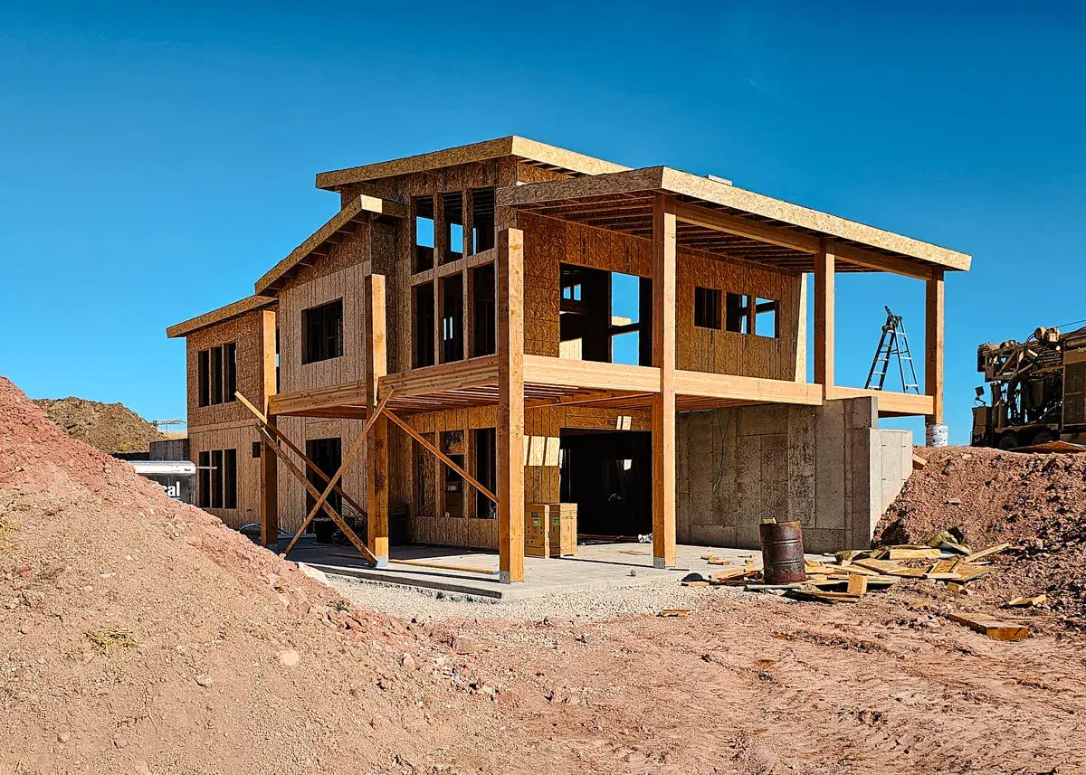 Massive custom home framing structure by HRF Customs