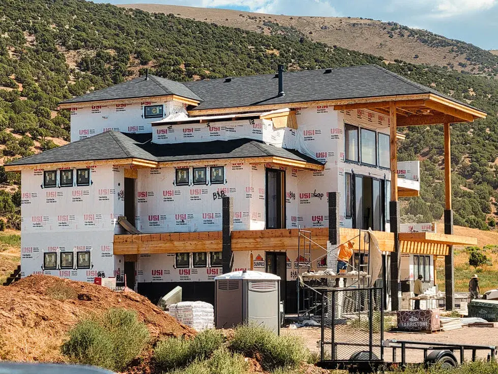 Advanced structural framing for a custom home in Paradise, Utah