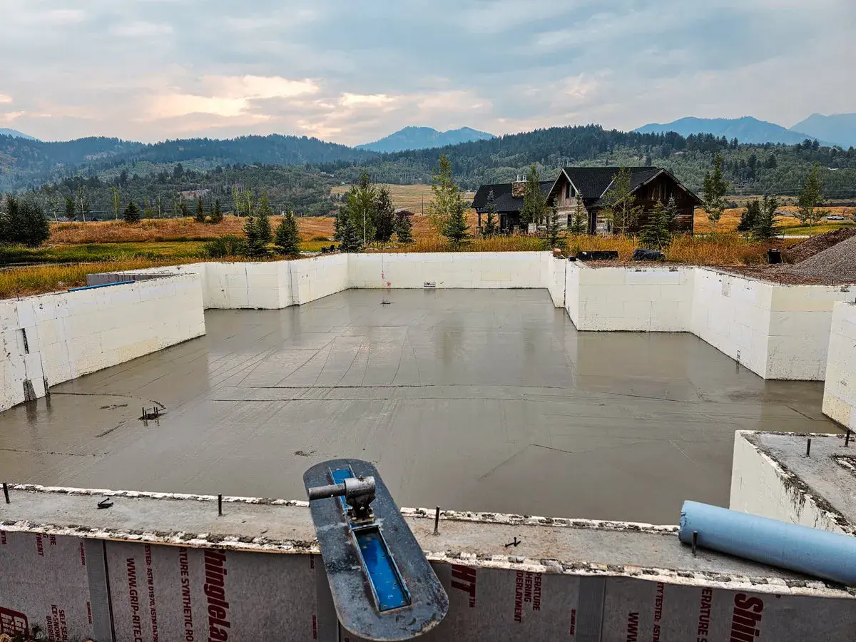 Complex concrete formwork and rebar structure in Utah